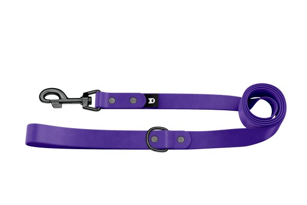 Dog Leash Basic: Purple with Black components