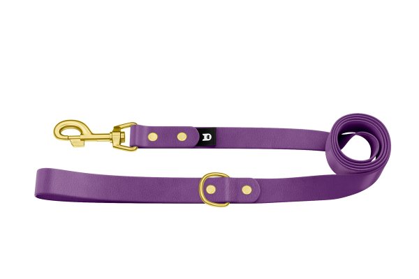 Dog Leash Basic: Purpur with Gold components