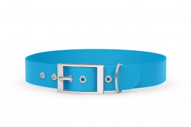 Dog Collar Adventure: Light blue with Silver