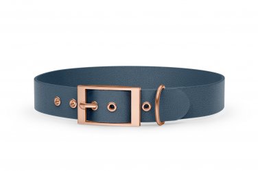 Dog Collar Adventure: Petrol with Rosegold