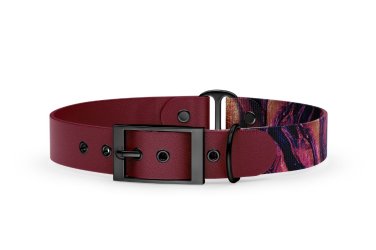Dog collar Duo Collection Burgundy