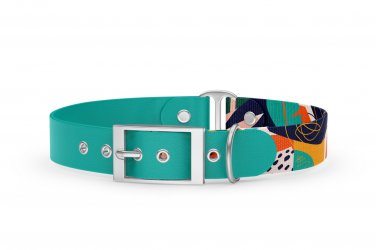 Dog collar Duo Collection Teal