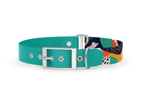 Dog collar Duo Collection Teal