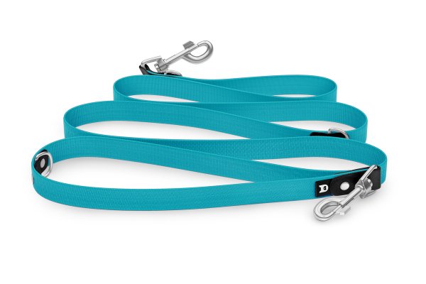 Dog Leash Reduce: Black & Pastel green with Silver components