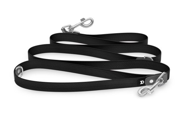 Dog Leash Reduce: Gray & black with Silver components