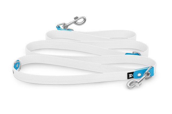 Dog Leash Reduce: Light blue & White with Silver components