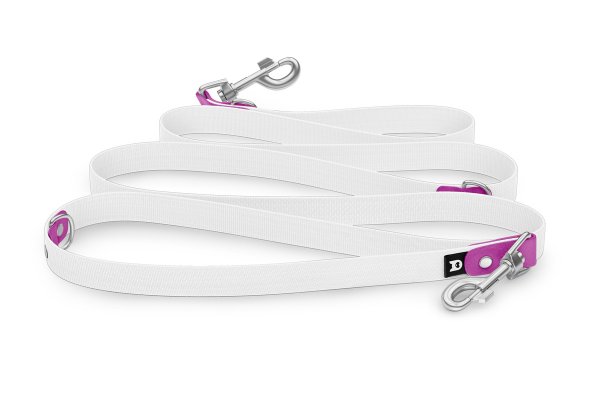 Dog Leash Reduce: Light purple & White with Silver components