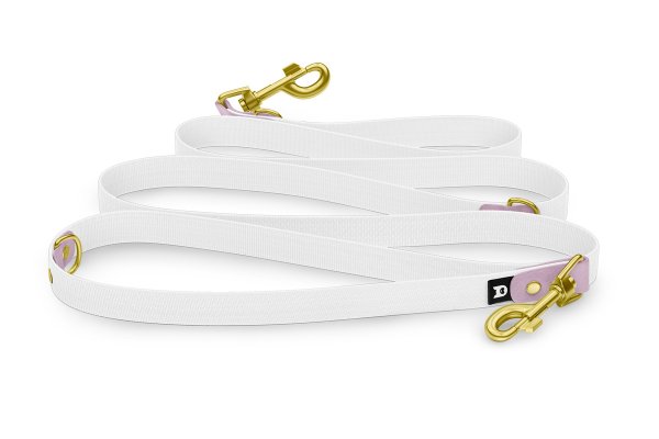 Dog Leash Reduce: Lilac & White with Gold components