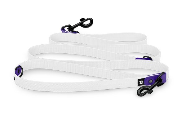 Dog Leash Reduce: Purple & White with Black components