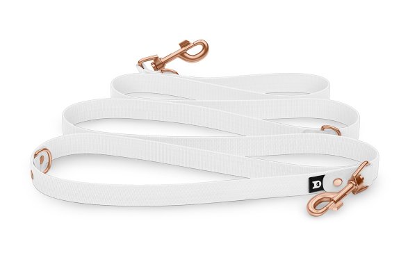 Dog Leash Reduce: White & White with Rosegold components