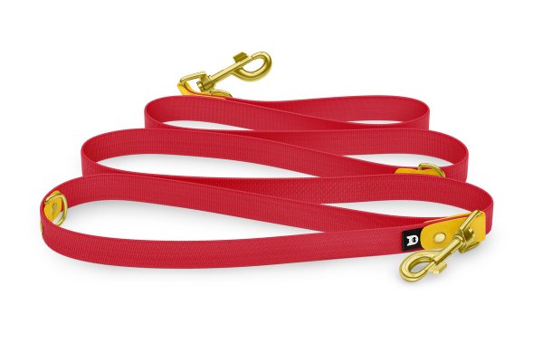 Dog Leash Reduce: Yellow & Red with Gold components